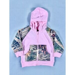 Outdoor Kids Hoodie Girls 9M Pink TrueTimber Kana Raglan Camo FullZip Sweatshirt